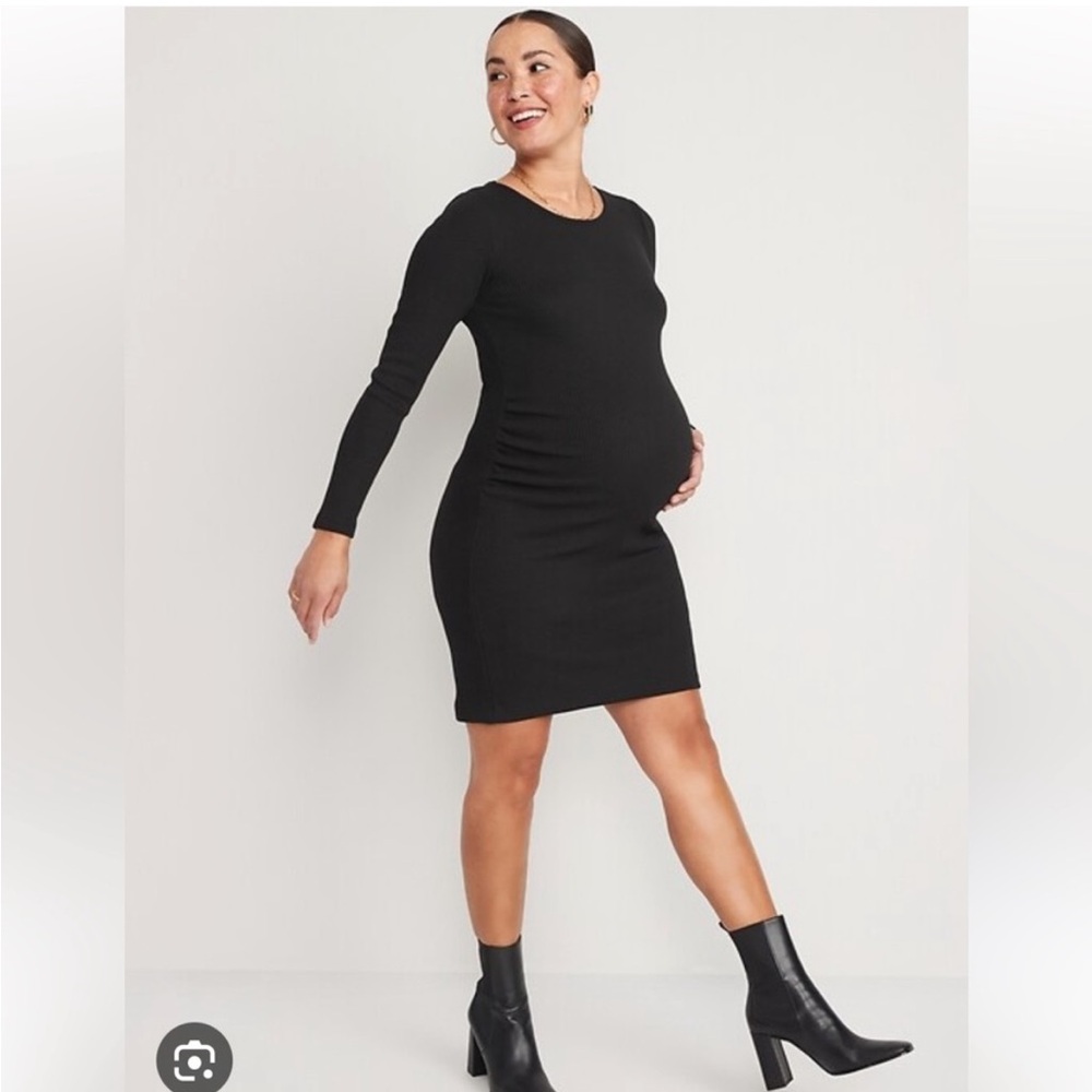 Old Navy Blue Long Sleeve Maternity Dress